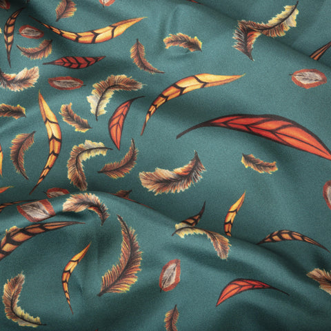 Teal Clare Haggas Classic Birds of a Feather Scarf - Hound & Hare