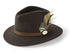 The Sulffolk Fedora (Guinea and Pheasant Feather) - Dark Brown - Hound & Hare